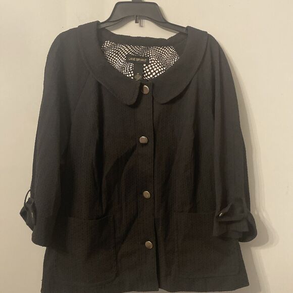 Lane Bryant Blazer Jacket Women's Plus Size 26 3/4 Sleeves Black - Picture 1 of 10